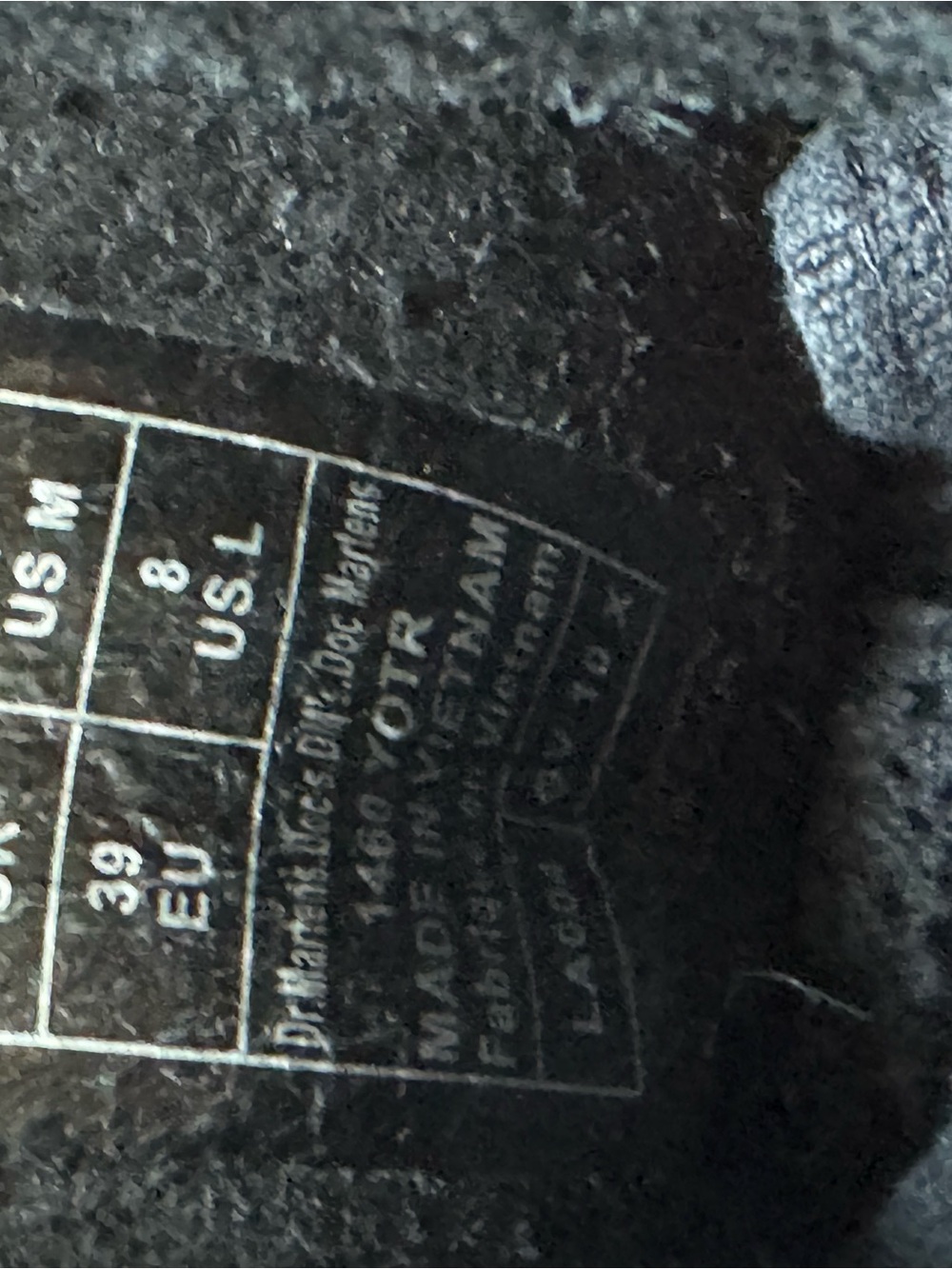 Dr. Martens 1460 Year of the Rabbit Leather Lace Up Boots Black Men 7/ Women 8 - Picture 6 of 8